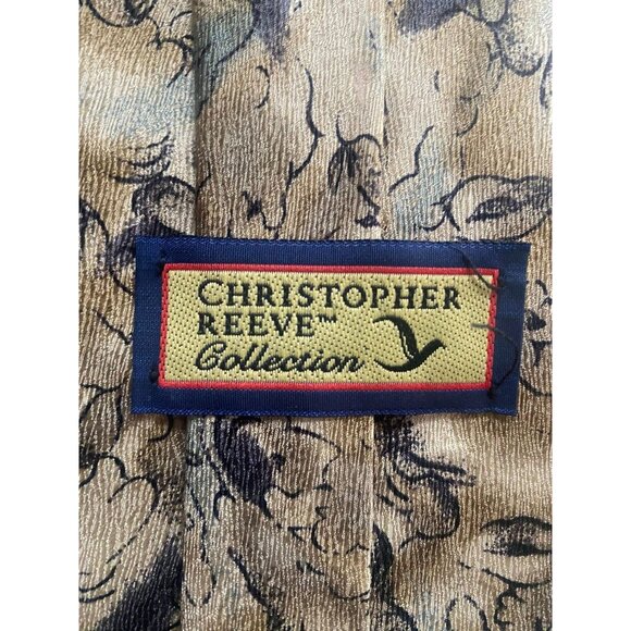 Christopher Reeve Collection Vintage Silk Tie With Abstract Pattern By Paul Newm - Picture 2 of 4